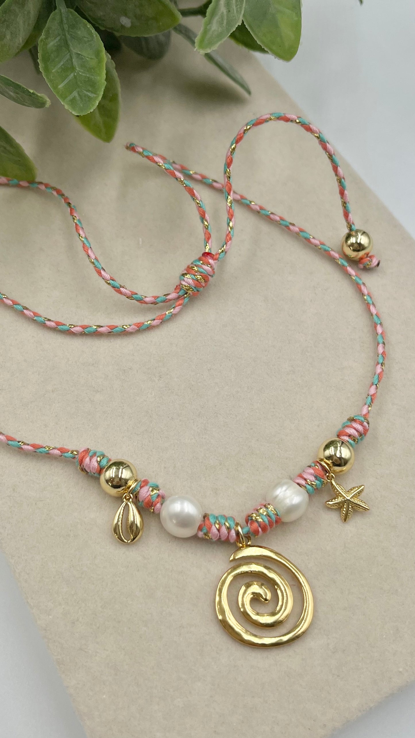 Summer vibes Cord Necklace