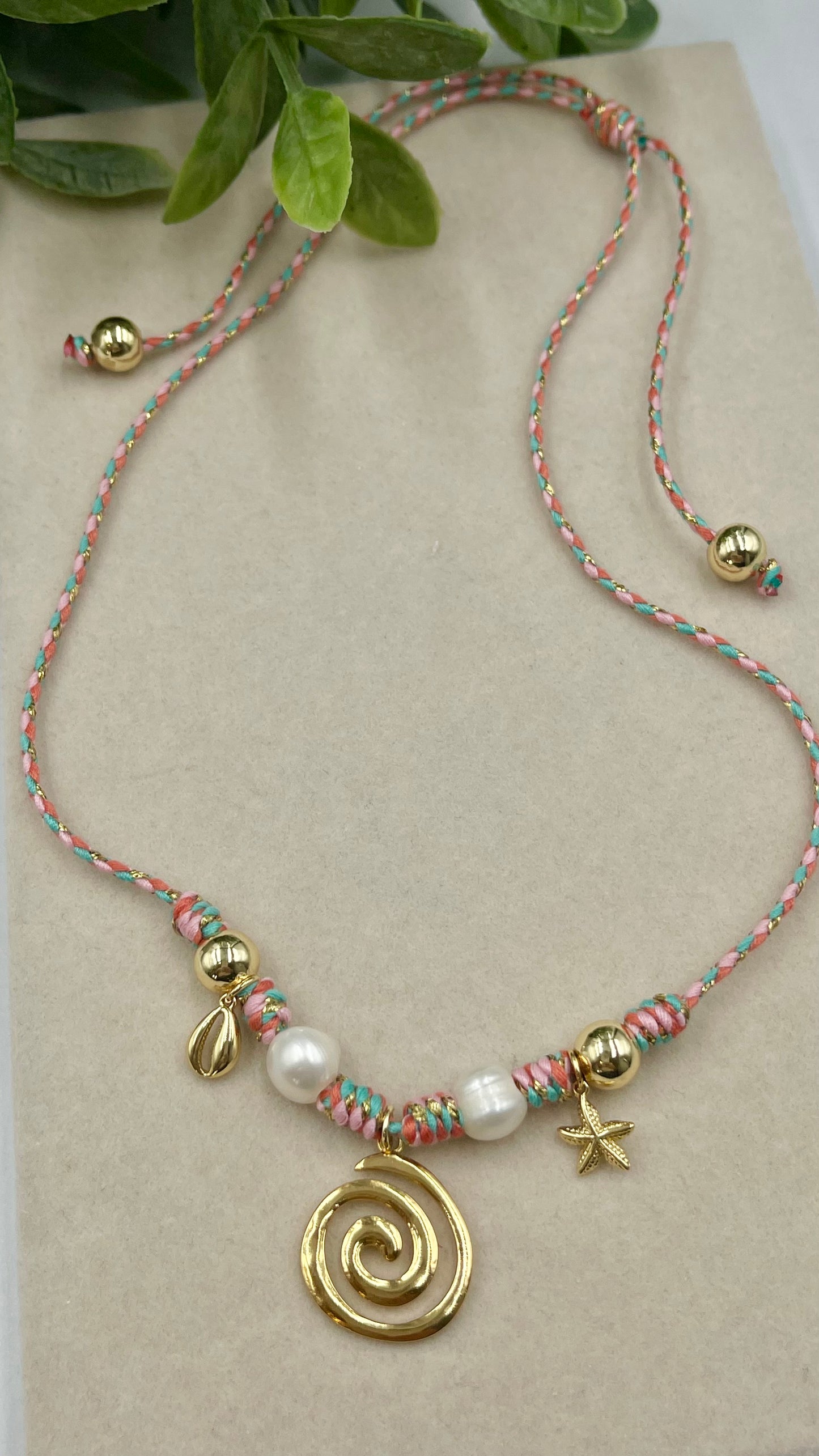 Summer vibes Cord Necklace