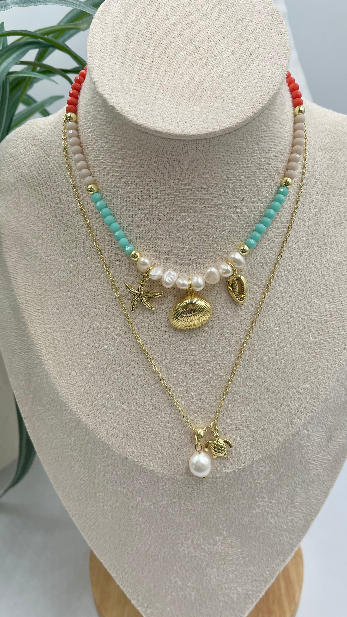 Marine three Charm Choker