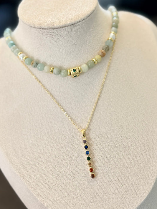 Rainbow Zircon Necklace