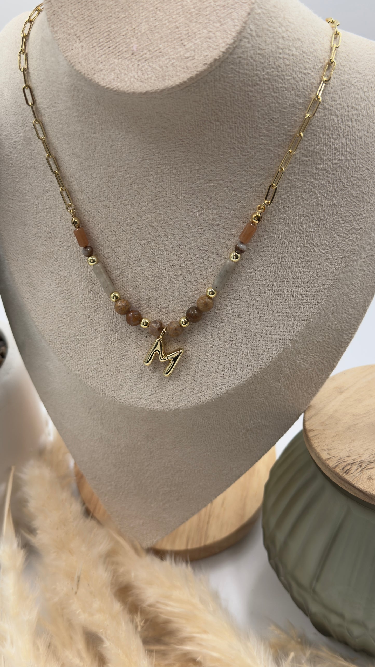 Falling initial Necklace