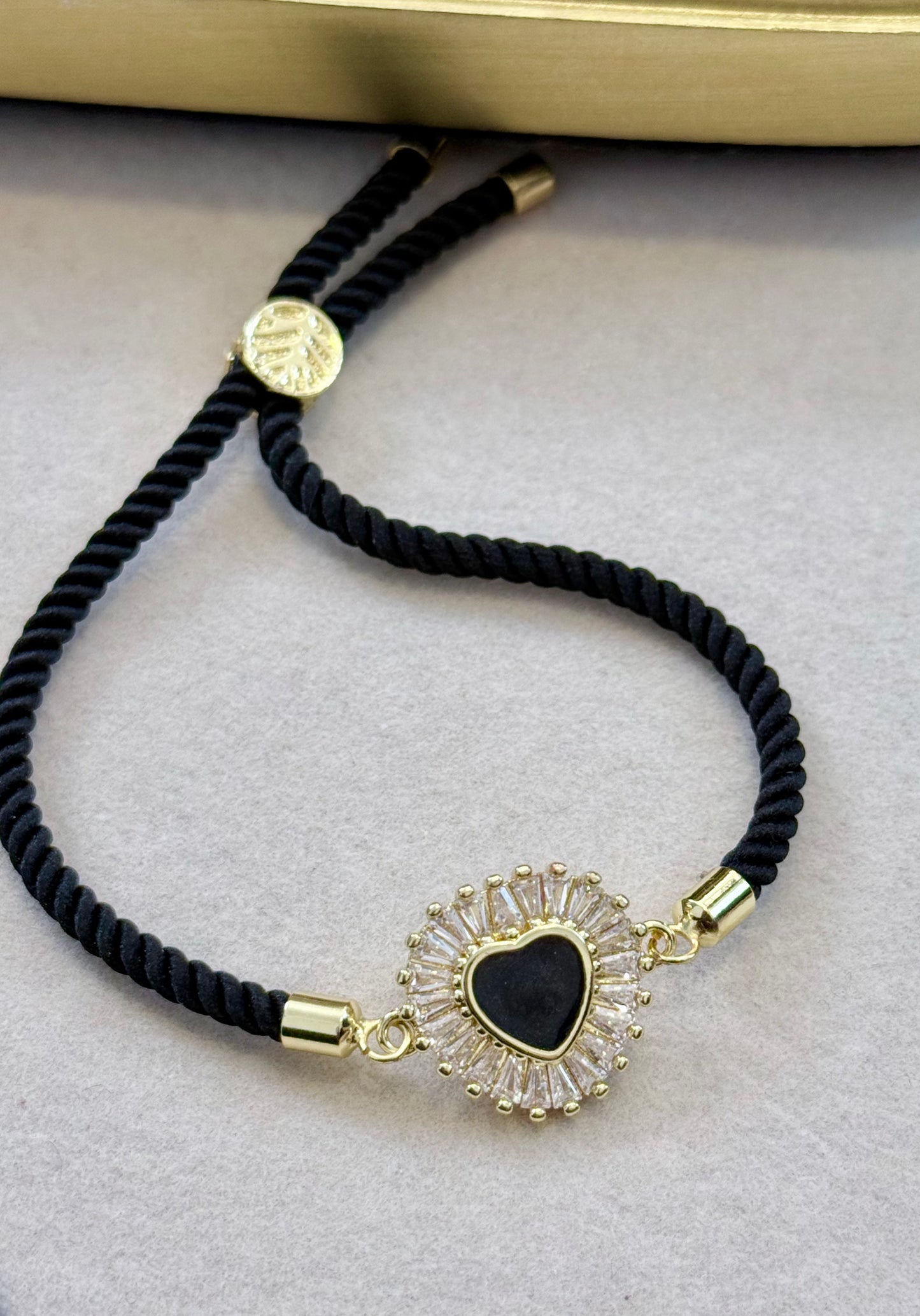 Golden Black Cord Bracelet