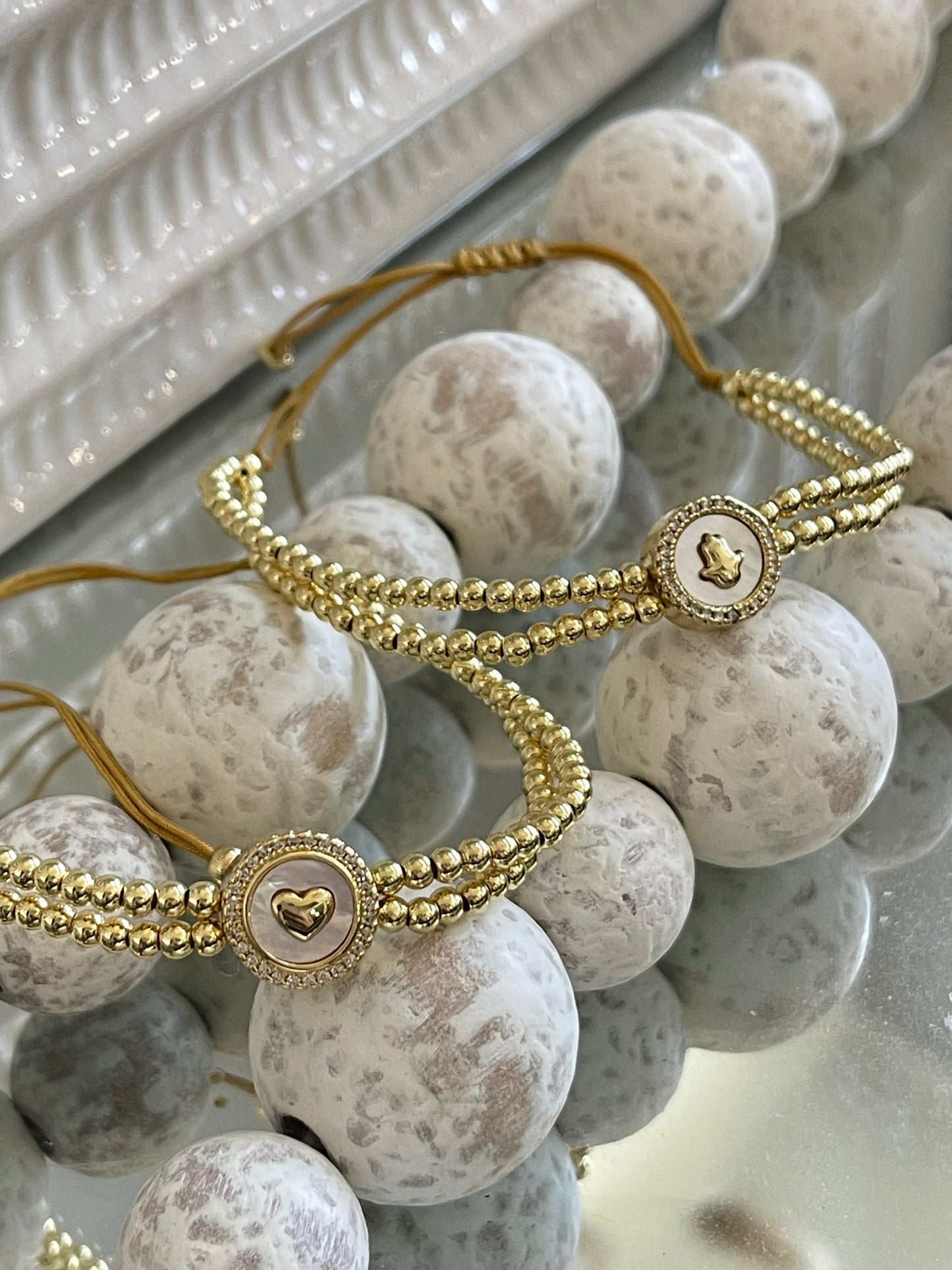 Golden Bead Bracelets