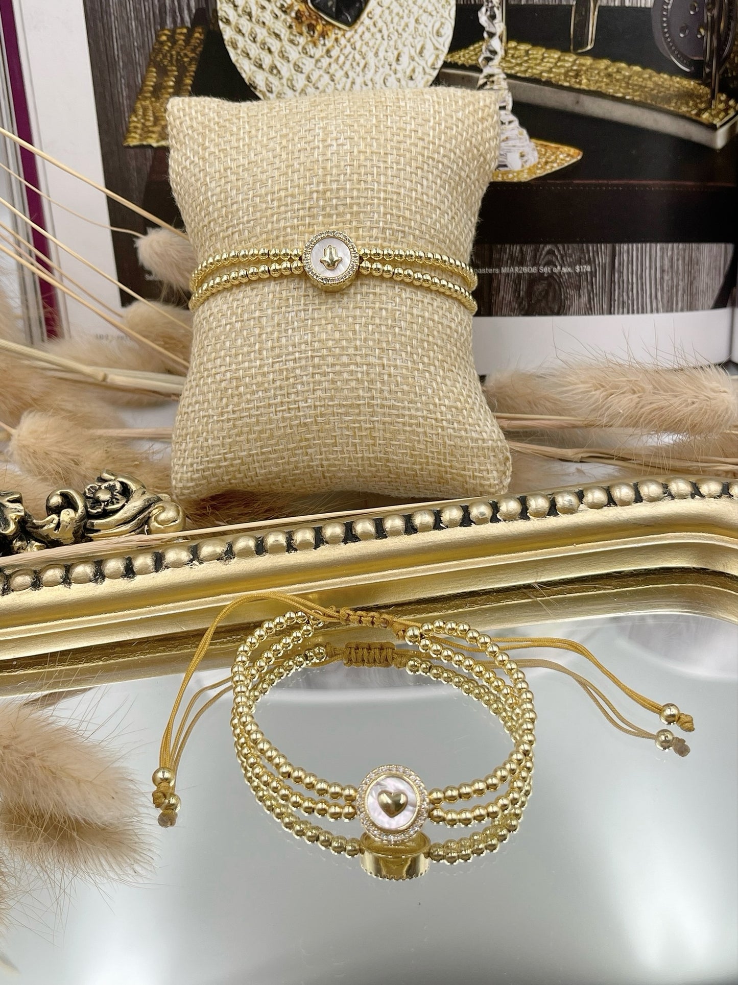 Golden Bead Bracelets
