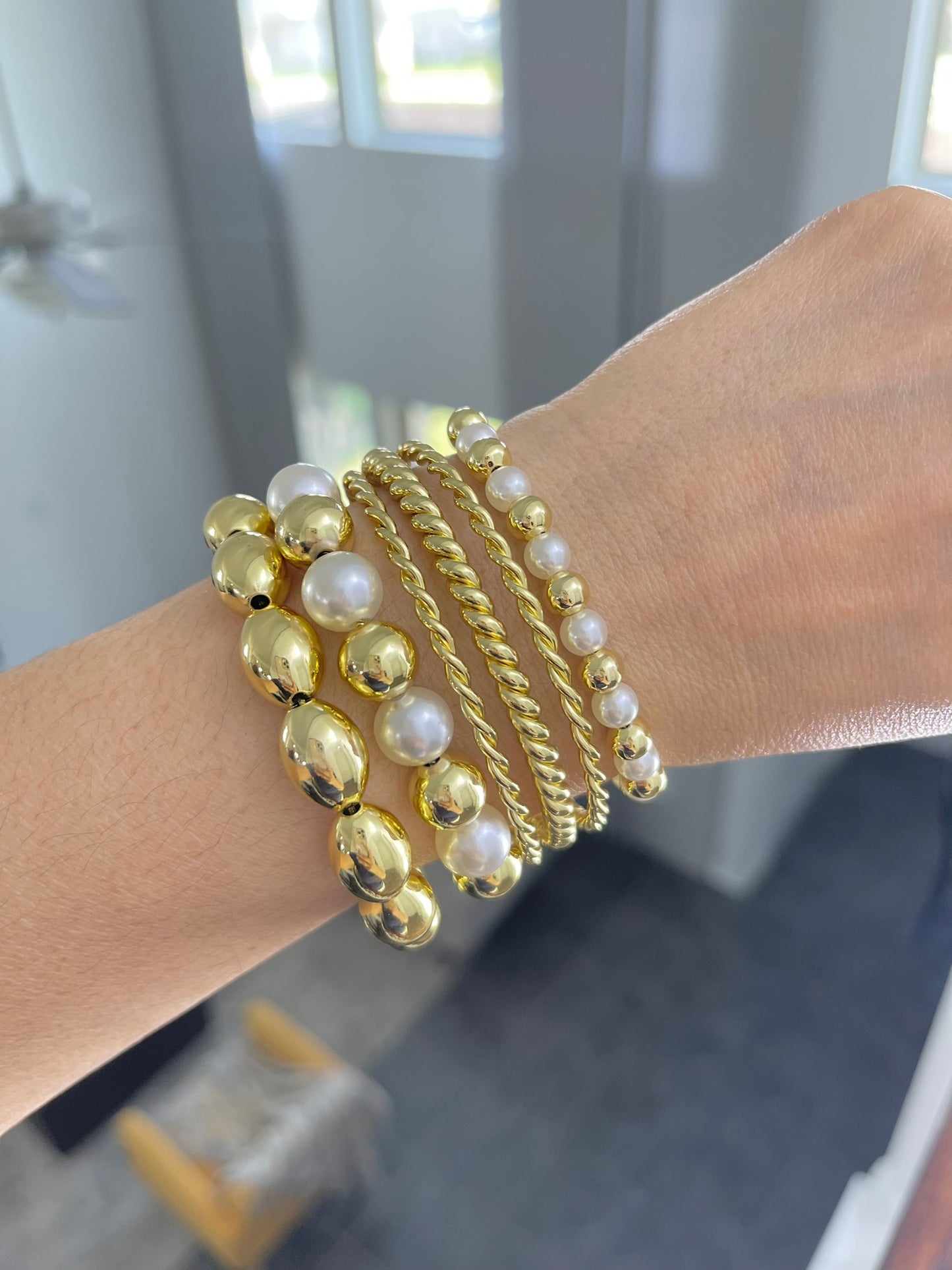 Oblong Bead Bracelet
