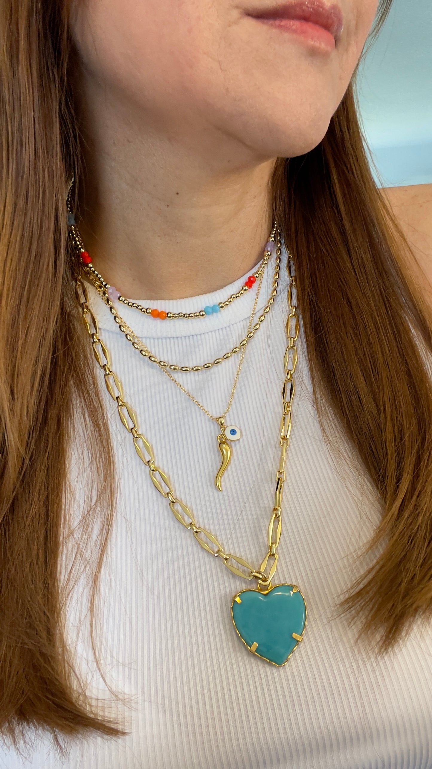 Glass Heart Necklace