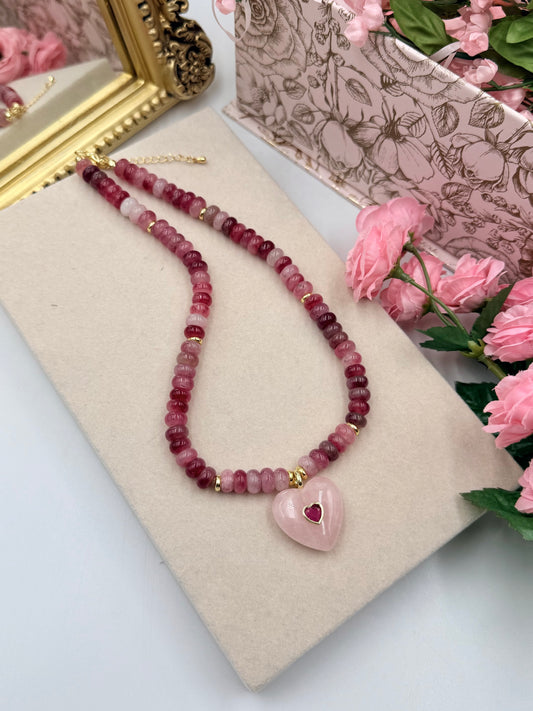 Pink Heart Necklace