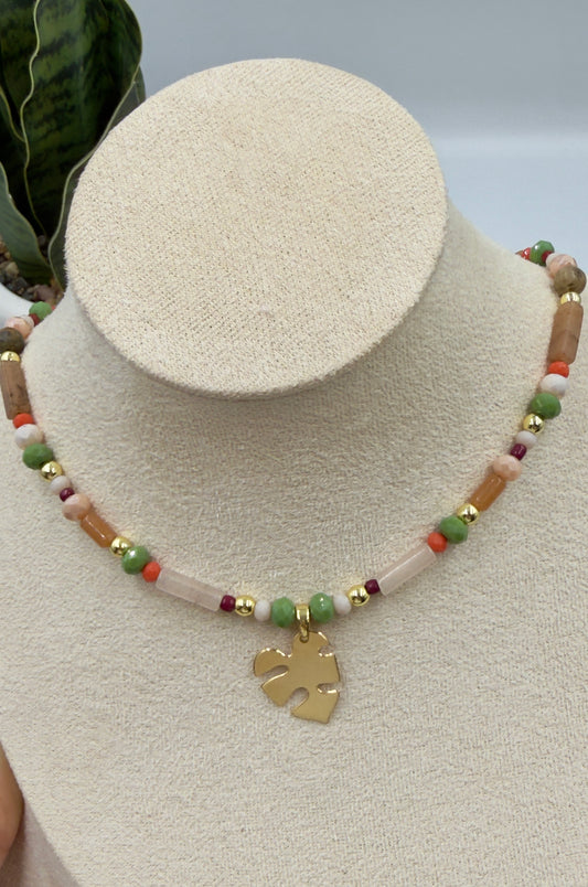 Leaf Charm Choker