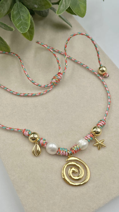 Summer vibes Cord Necklace