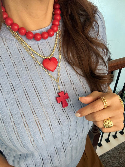 Red Cross Necklace