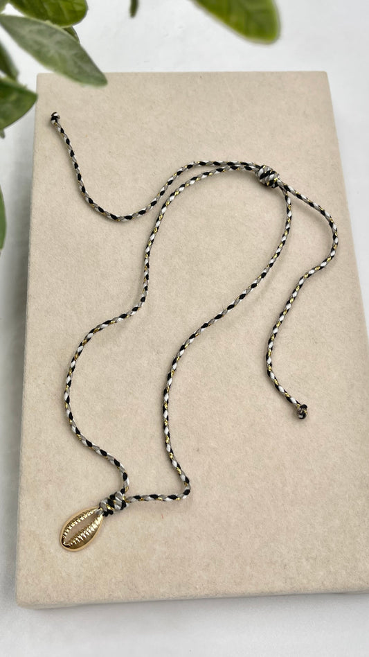 Shell Pendant Cord Necklace