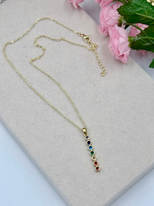 Rainbow Zircon Necklace
