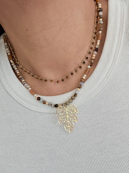 Shining Leave Necklace