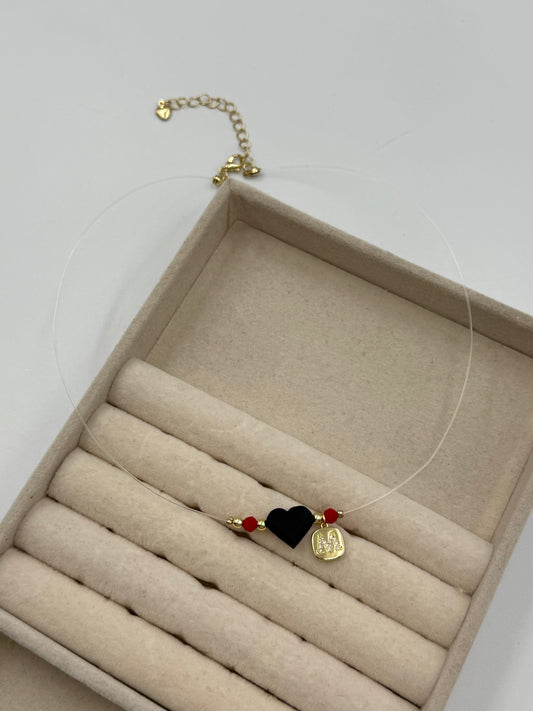 Custom Initial Azabache Choker