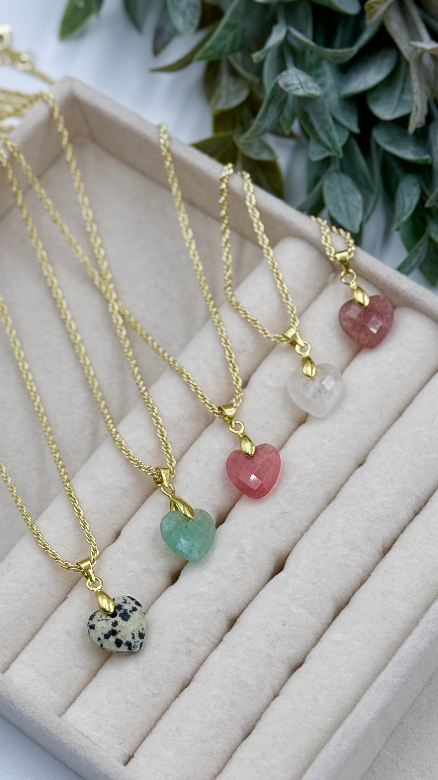 Gemstone Heart Necklace