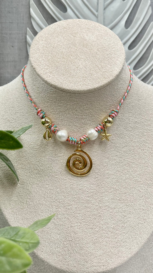 Summer vibes Cord Necklace