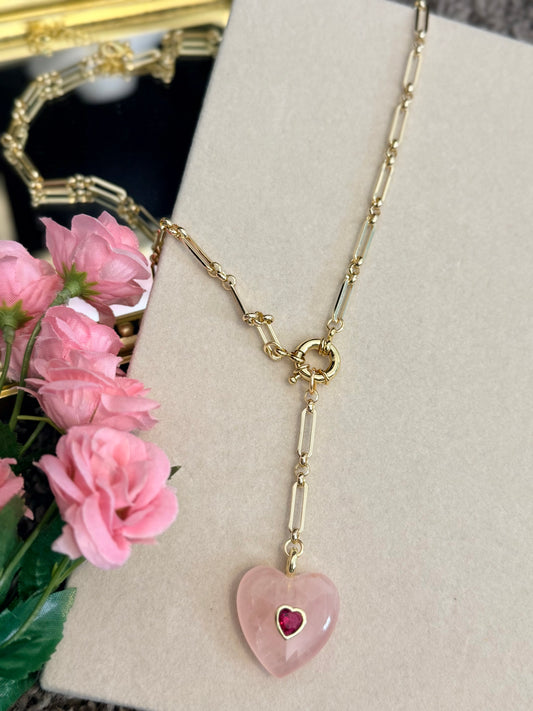 Rose Heart Necklace