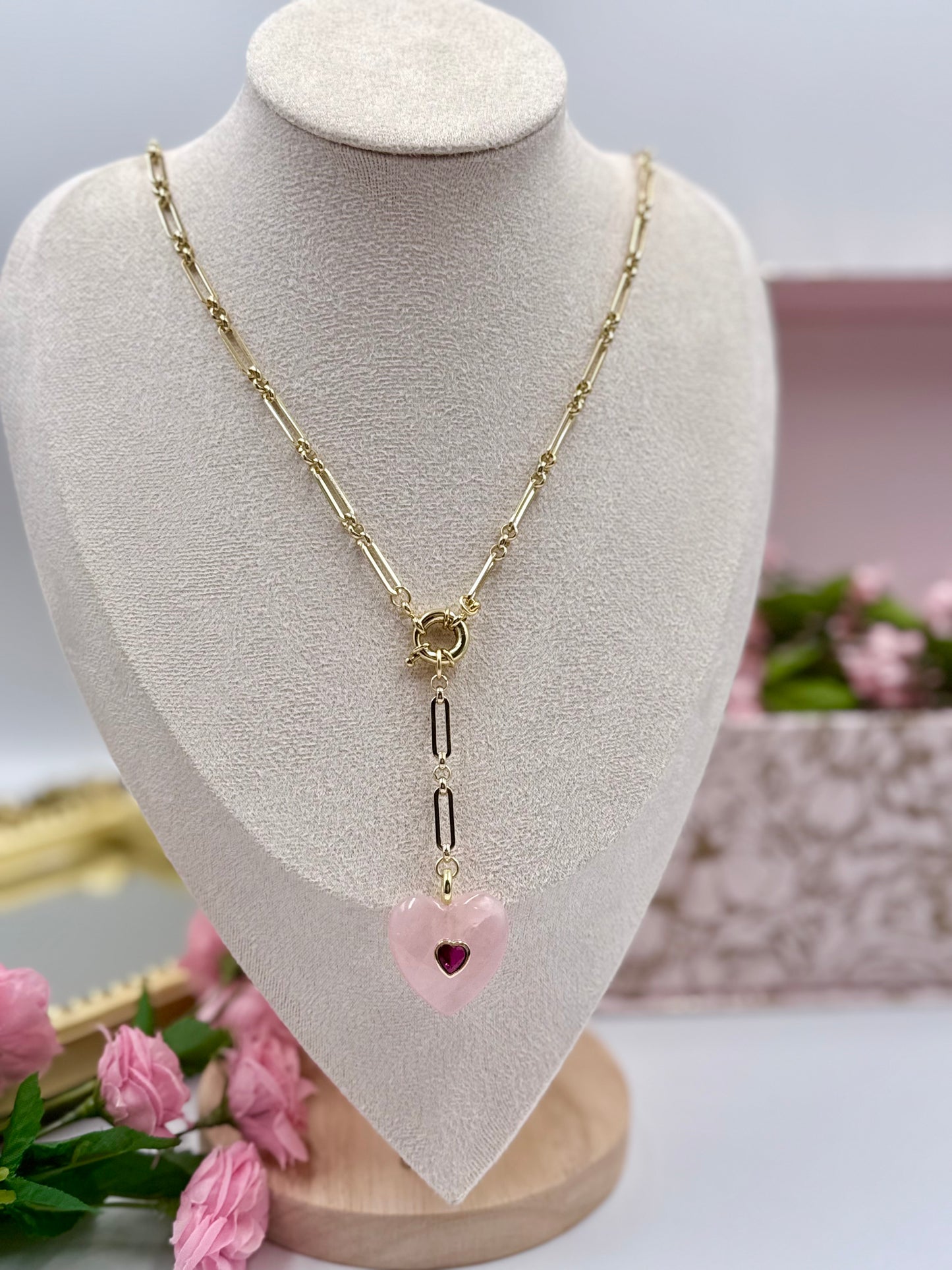 Rose Heart Necklace