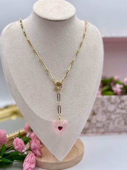 Rose Heart Necklace