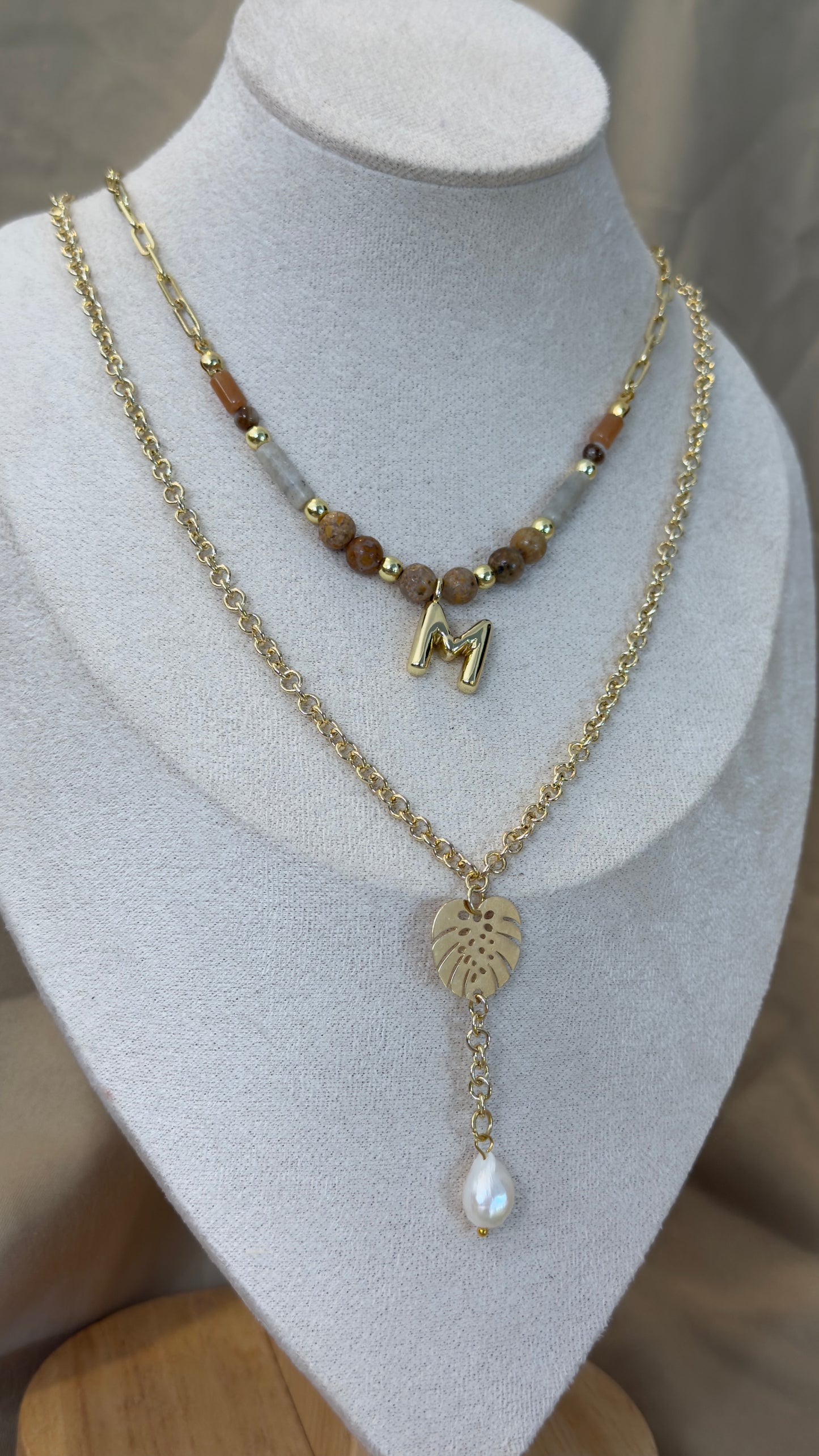 Falling initial Necklace