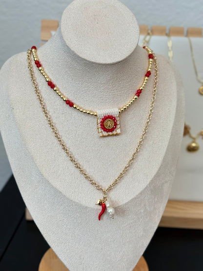 Golden Red Choker