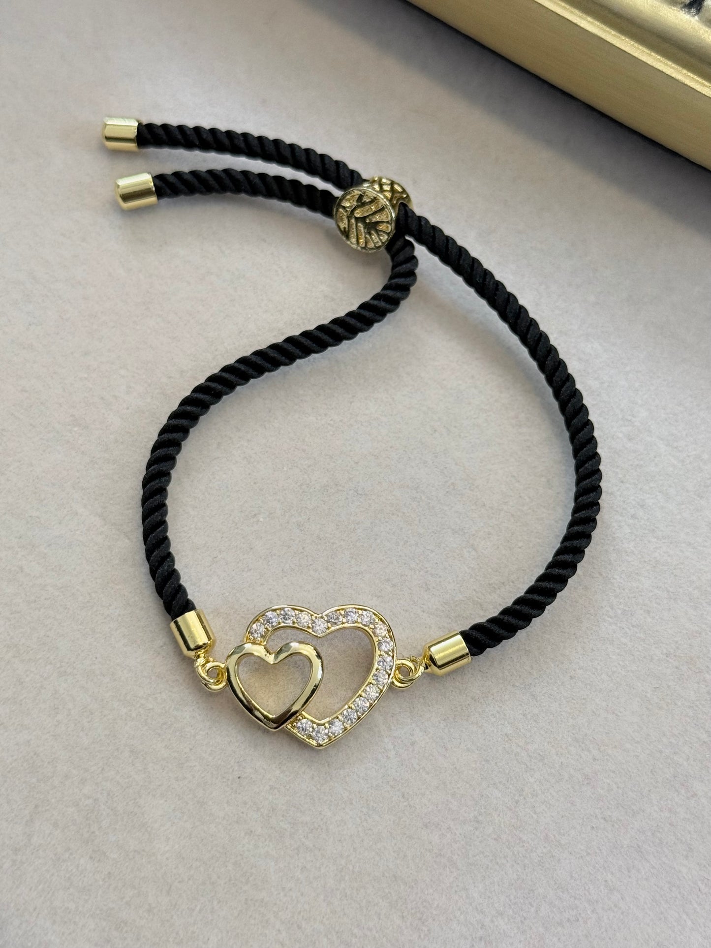 Golden Black Cord Bracelet