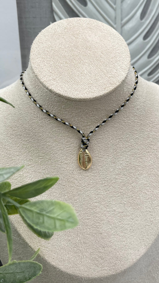 Shell Pendant Cord Necklace