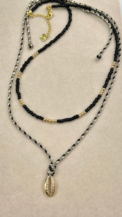 Shell Pendant Cord Necklace