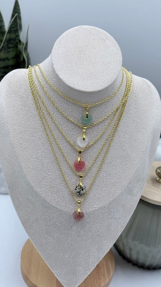 Gemstone Heart Necklace