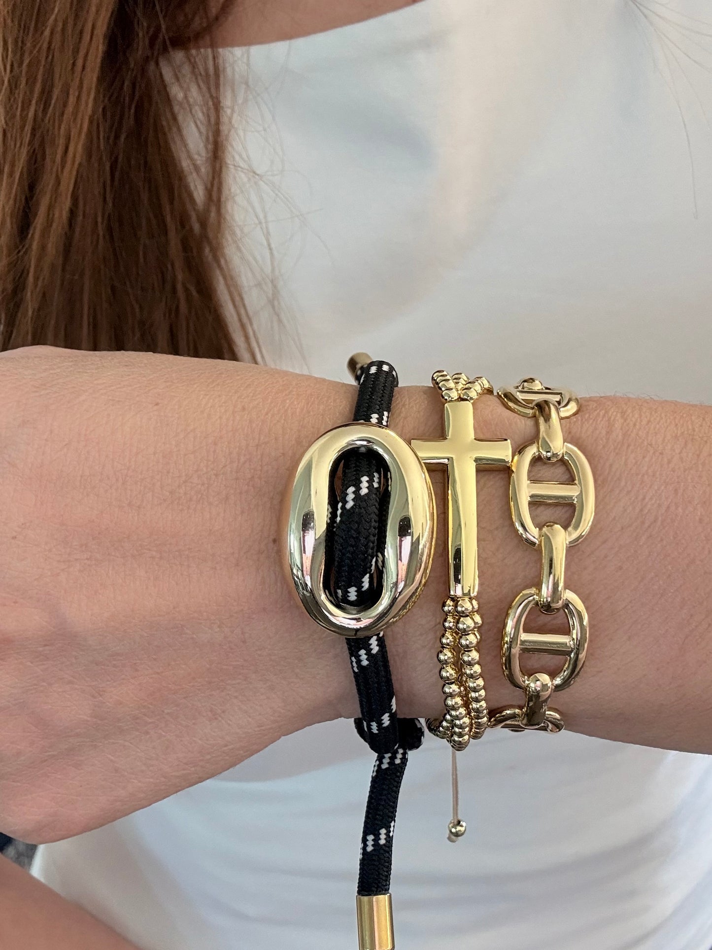 Chunky Coffee Bean  Bracelet