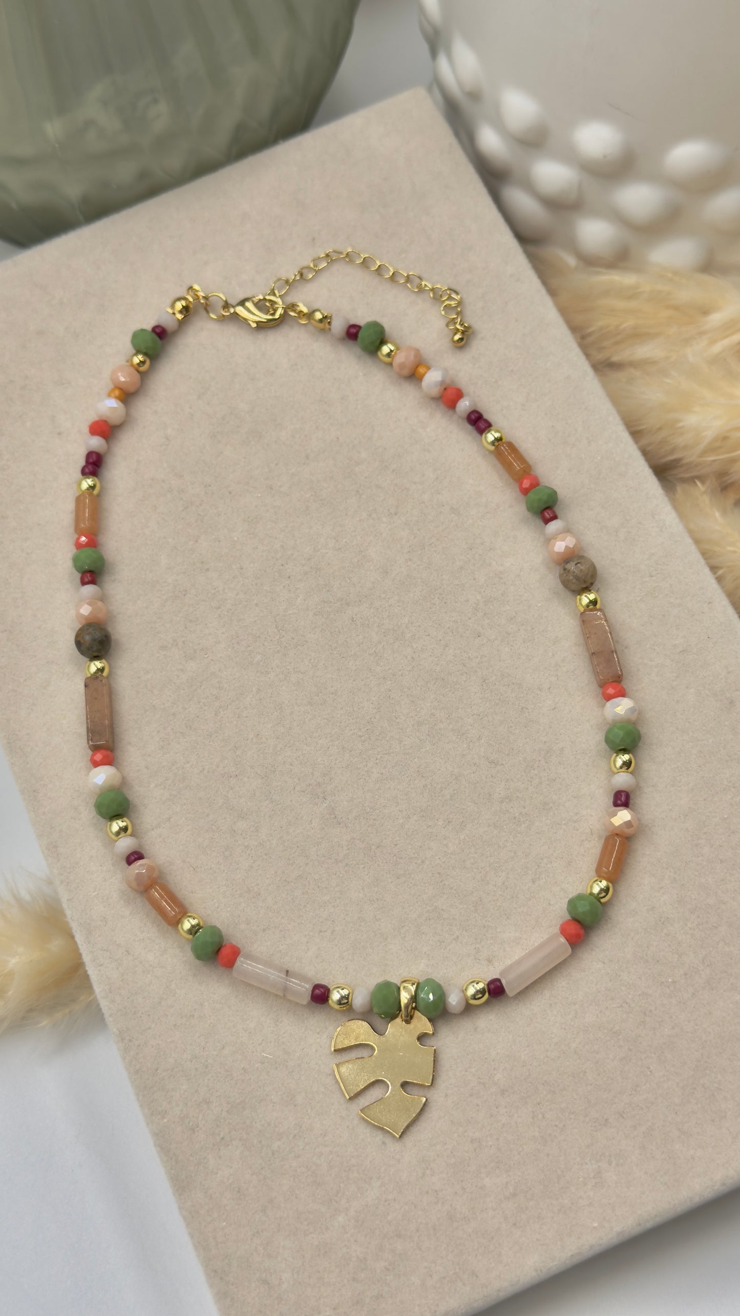 Leaf Charm Choker