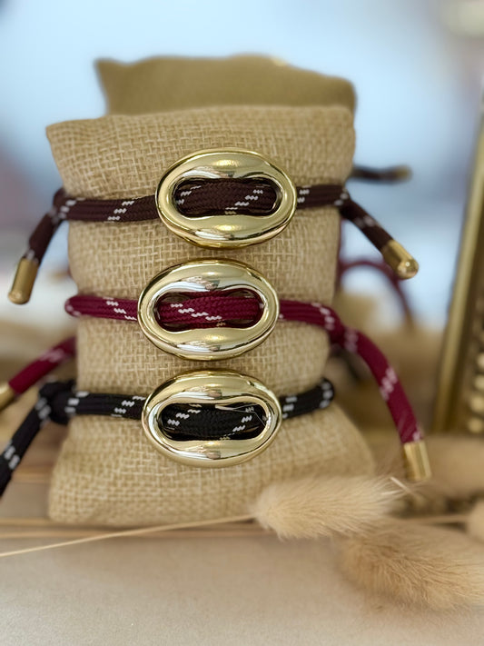 Chunky Coffee Bean  Bracelet
