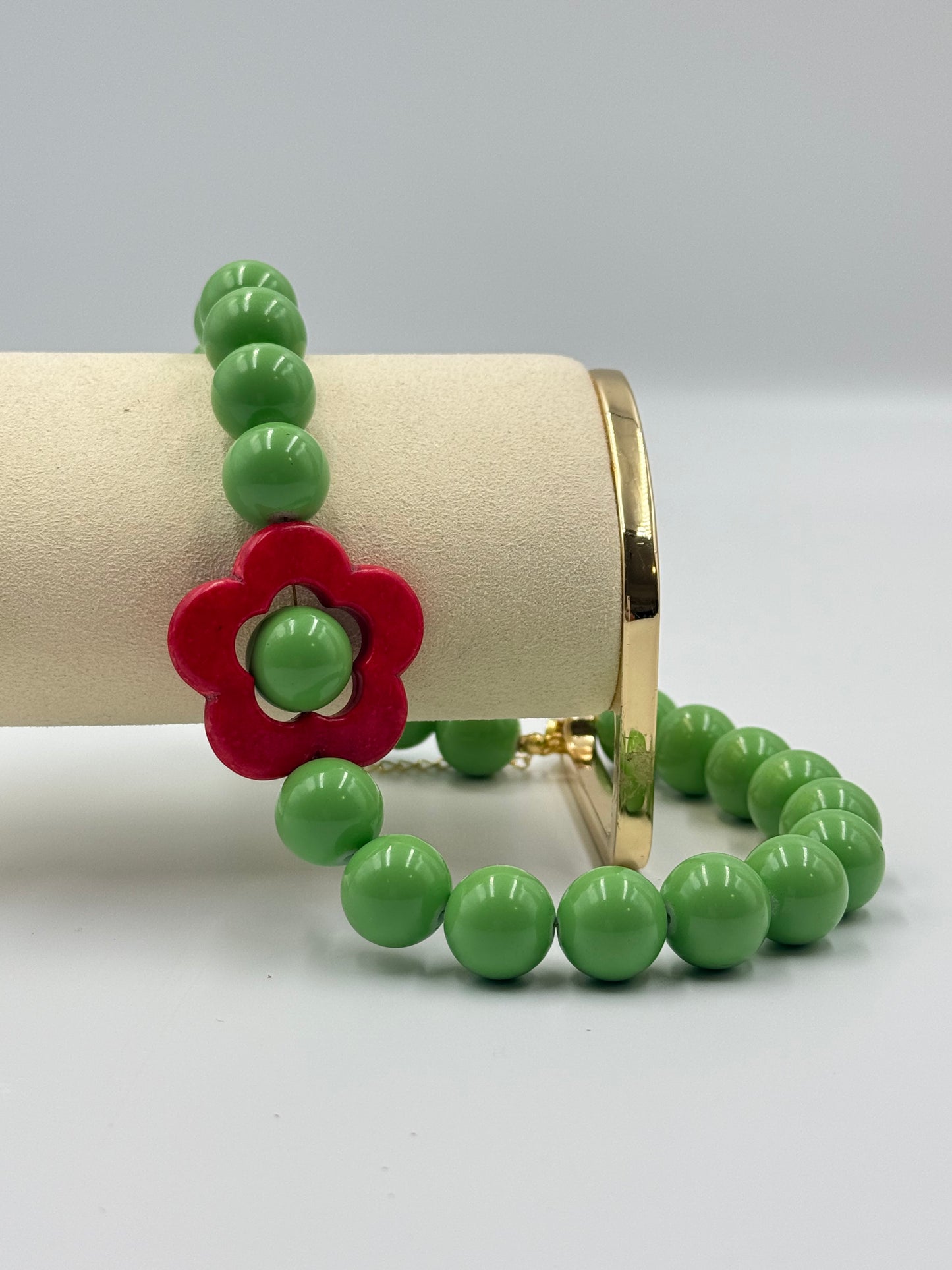 Red Flower Maxi Necklace