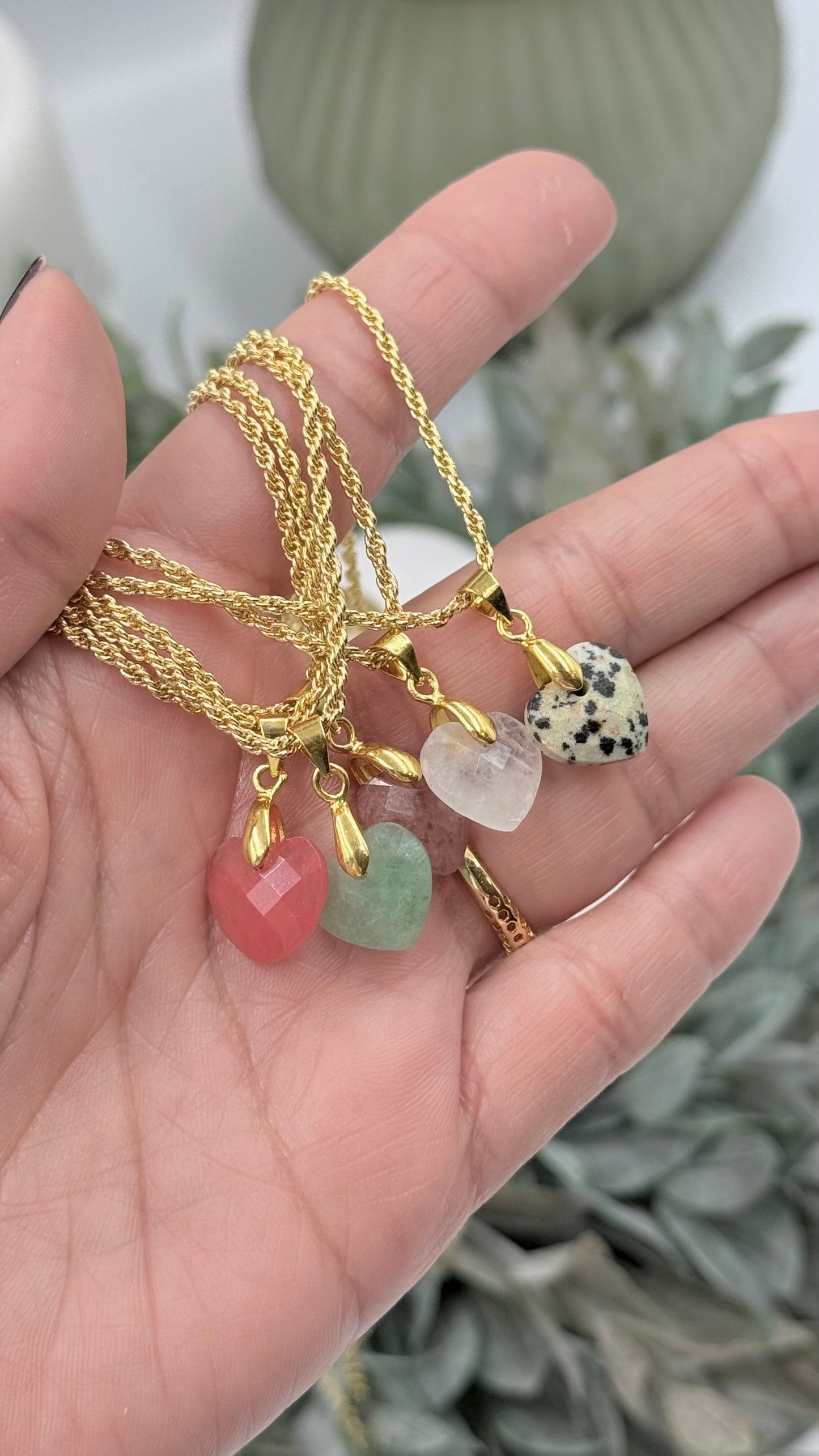Gemstone Heart Necklace
