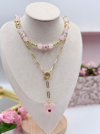 Rose Heart Necklace