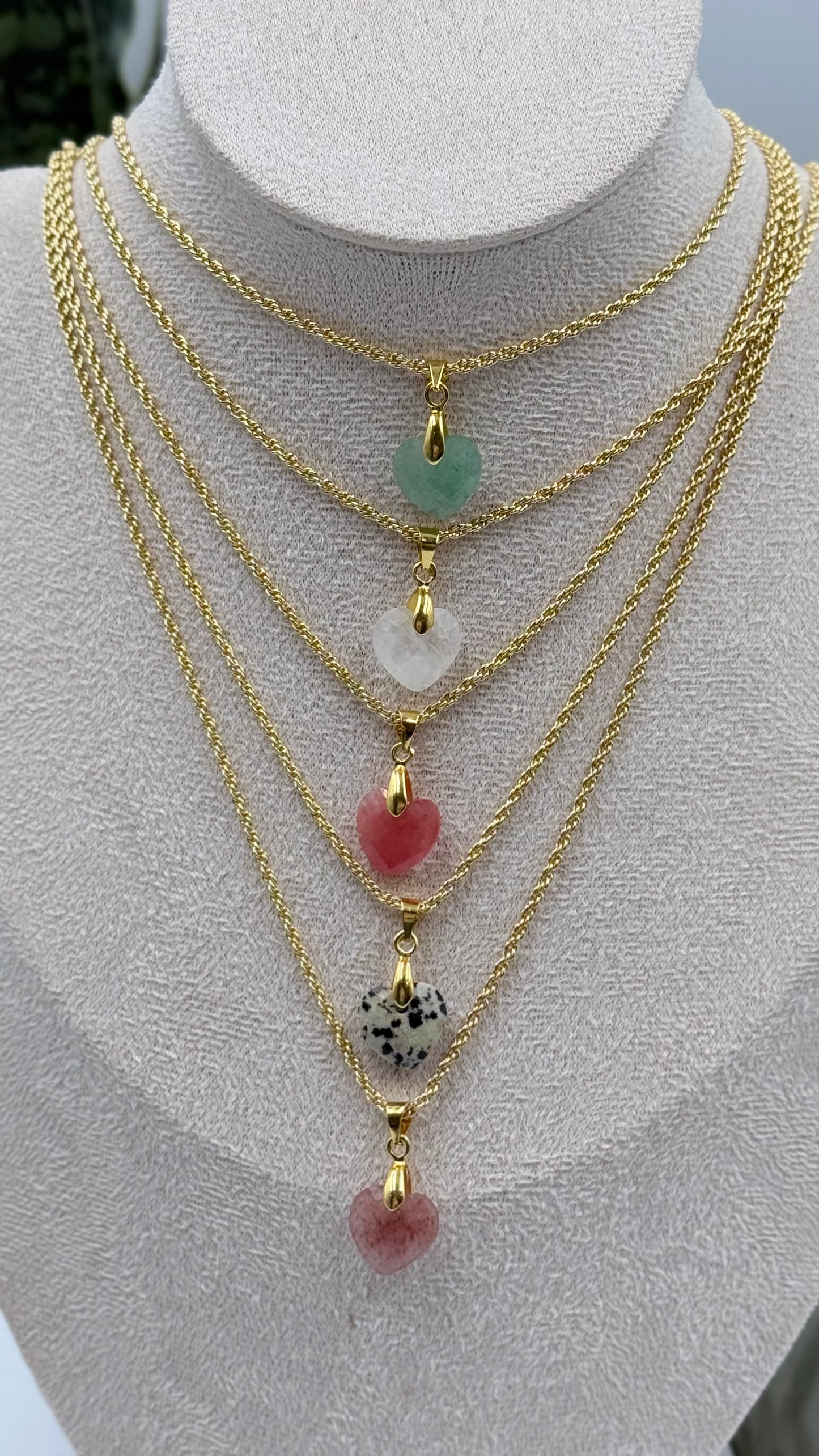 Gemstone Heart Necklace