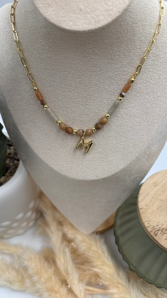 Falling initial Necklace