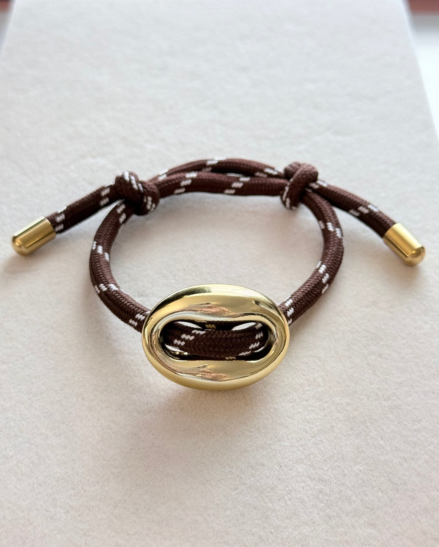 Chunky Coffee Bean  Bracelet