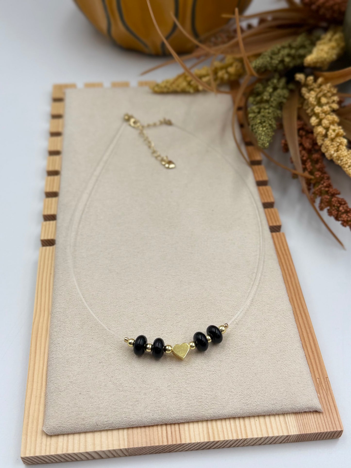 Golden Black Invisible Choker