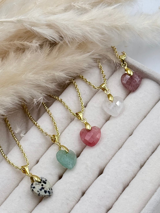 Gemstone Heart Necklace