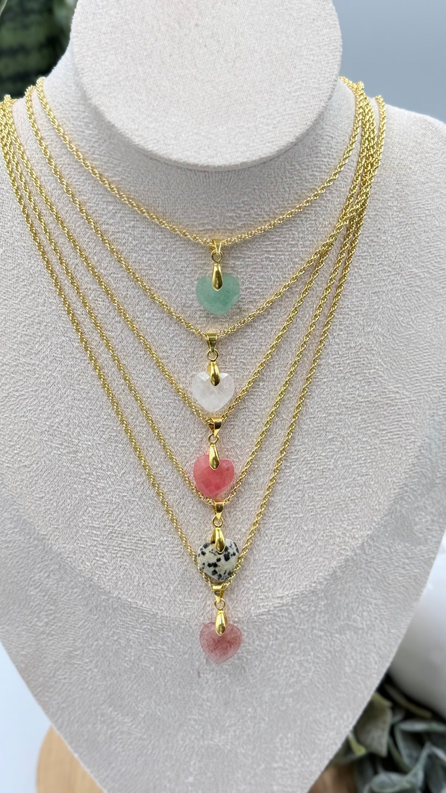 Gemstone Heart Necklace