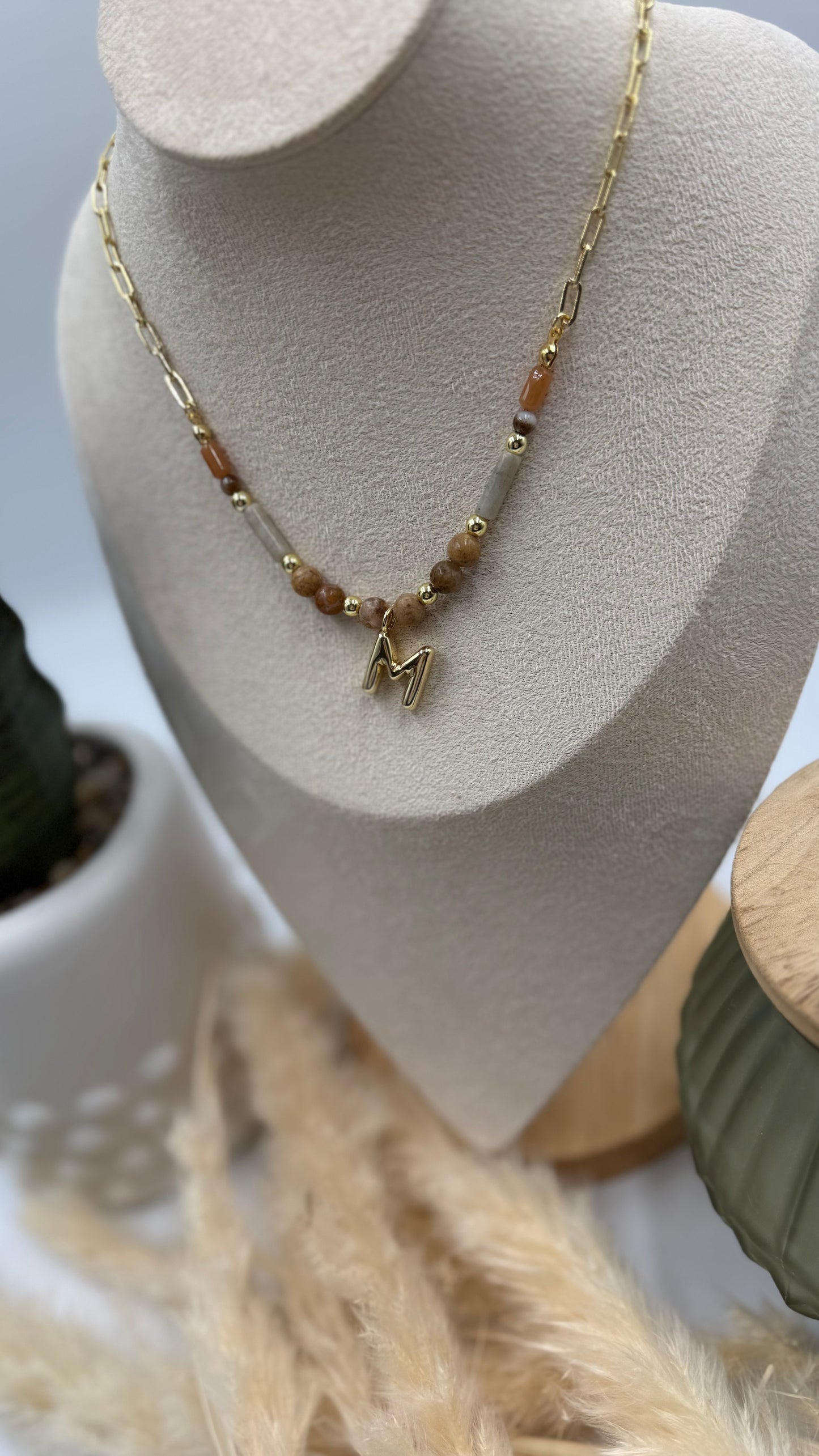 Falling initial Necklace