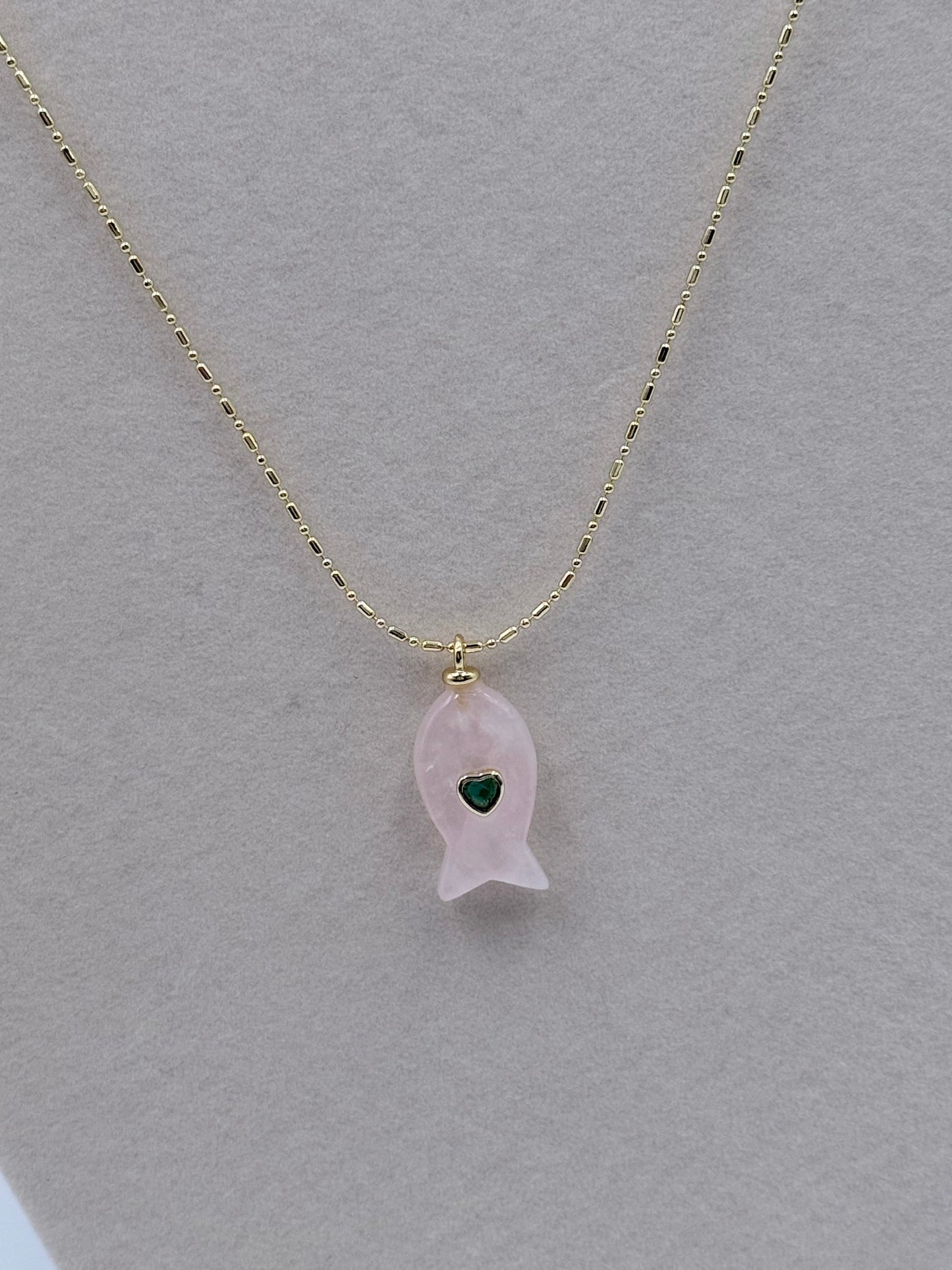 Gemstone Fish Necklace