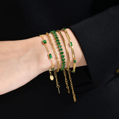 Sparkling Green Bracelet