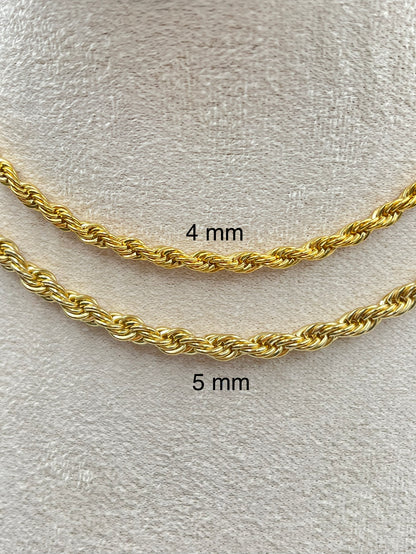 Twisted Gold Rope Chain