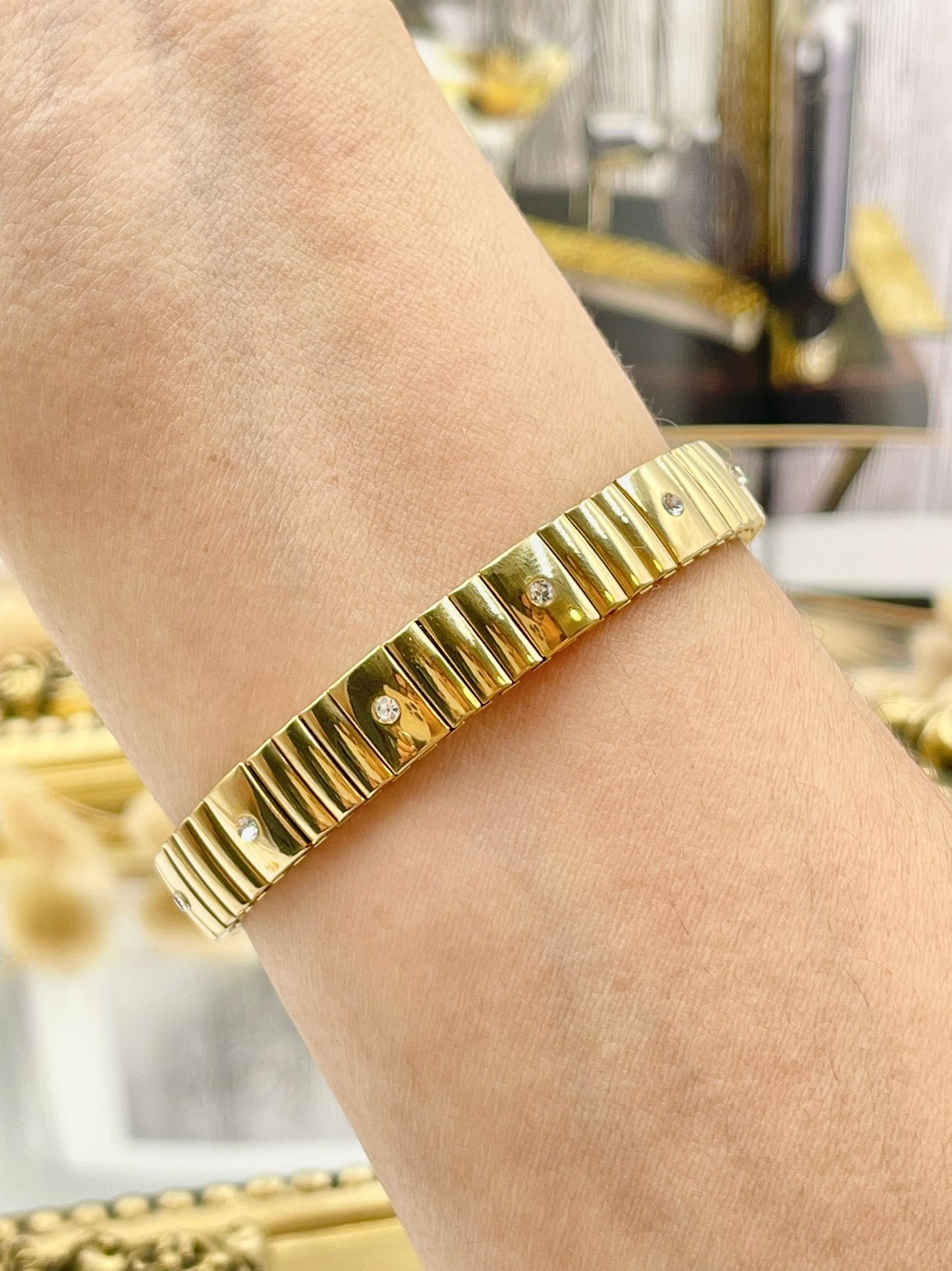 Elastic Zirconia Bangle