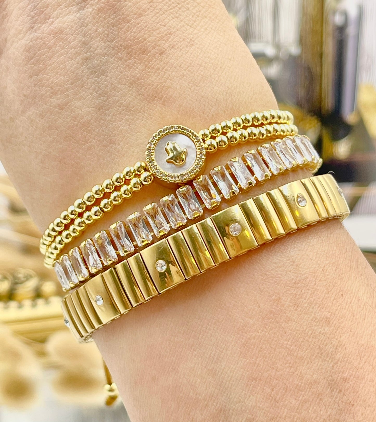 Elastic Zirconia Bangle