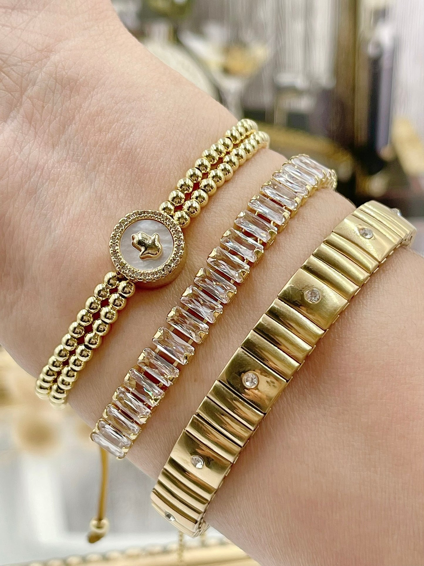 Golden Bead Bracelets