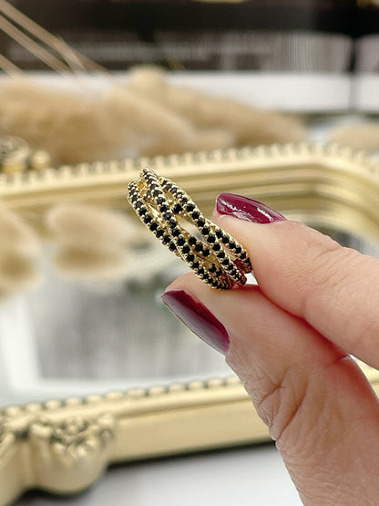 Zirconia Crossed Rings