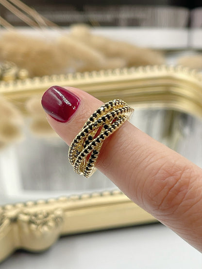 Zirconia Crossed Rings